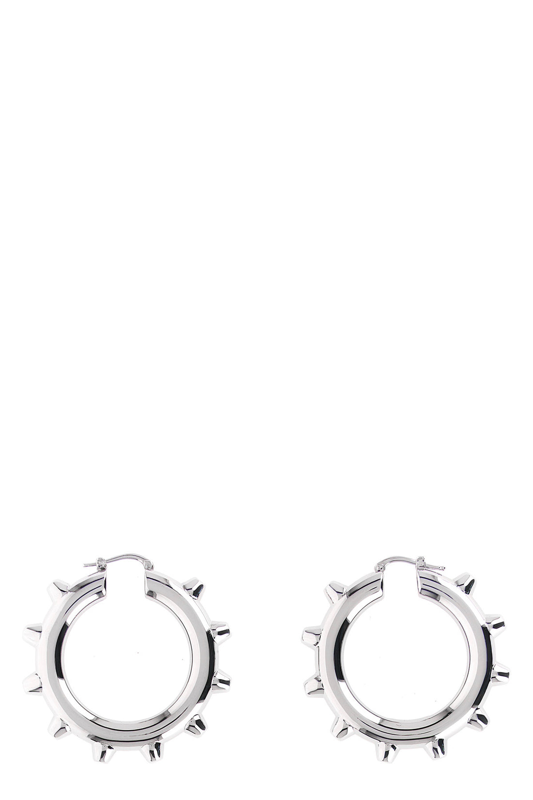 JIL SANDER OS 731 hoop earrings in handmade brass