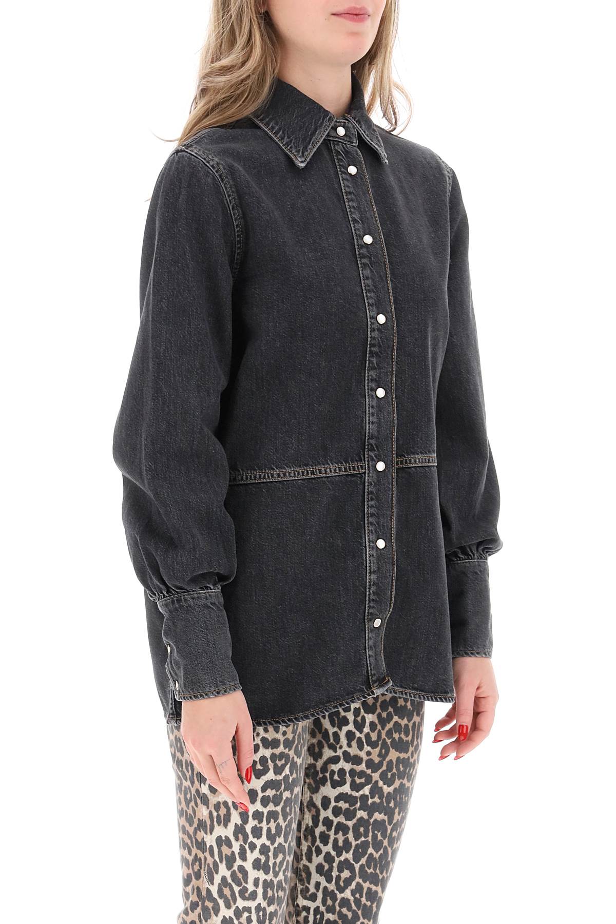 rhinestone denim shirt