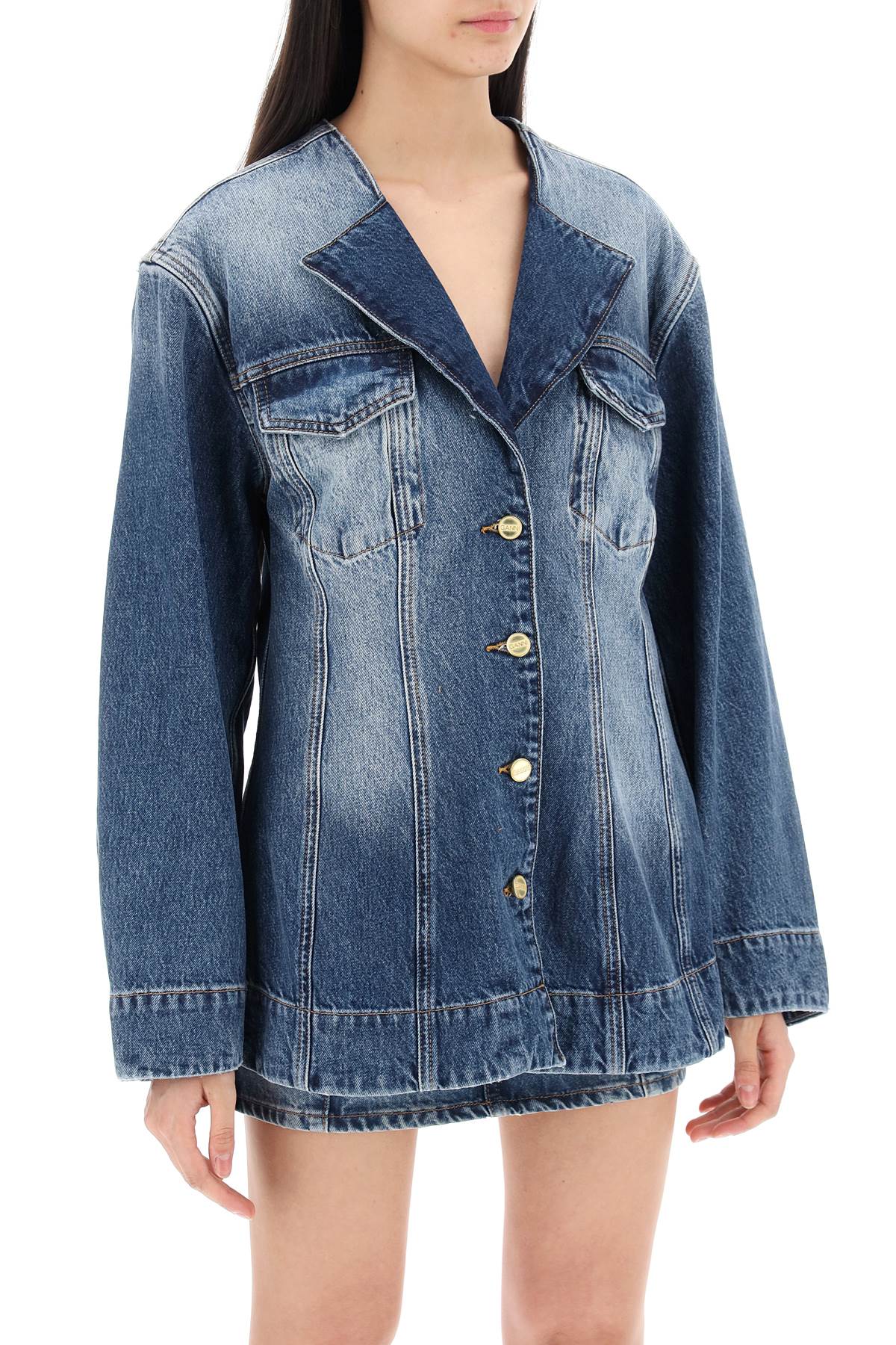 &quot;denim blazer with sparkle