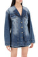 "denim blazer with sparkle