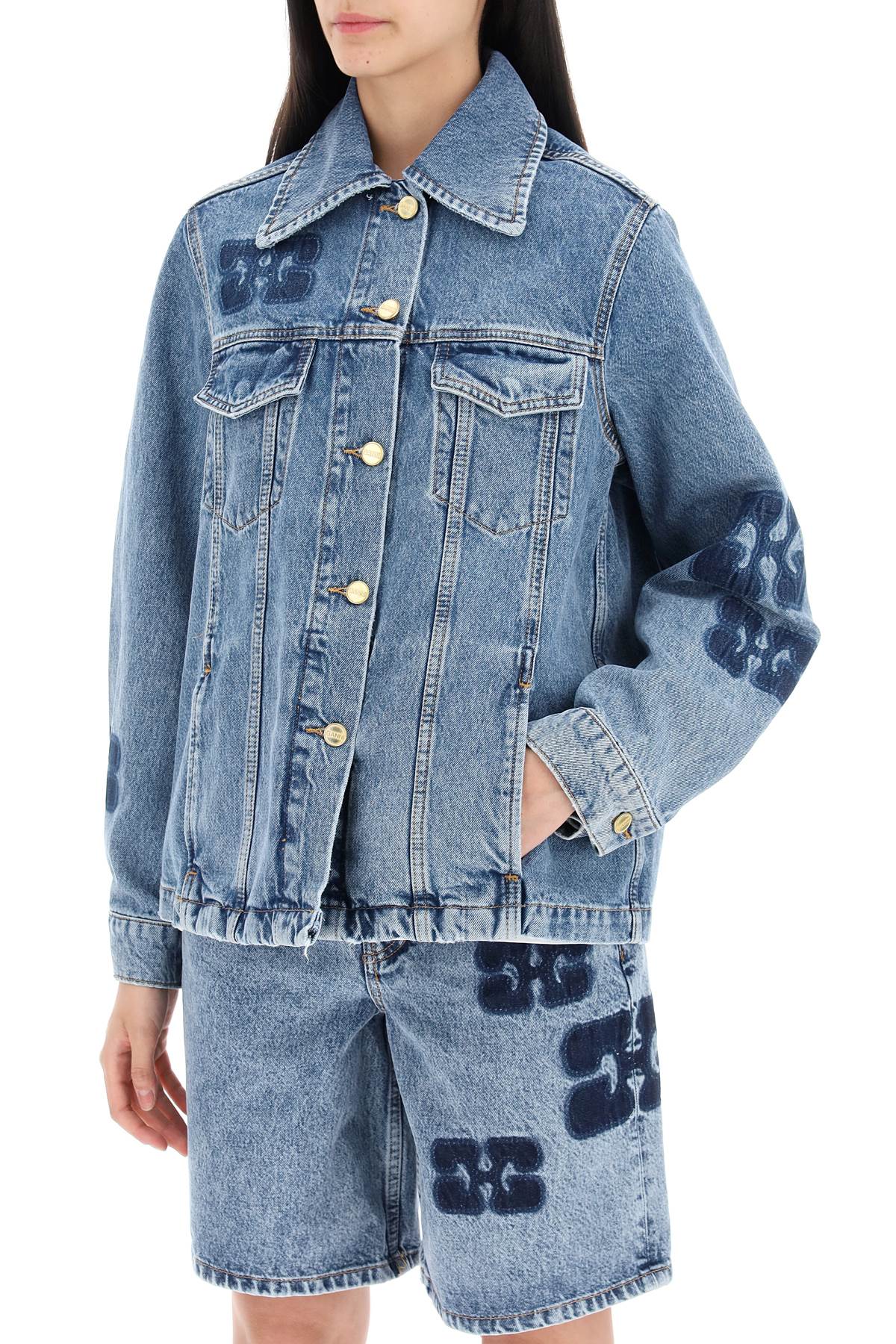 denim jacket with patch detail