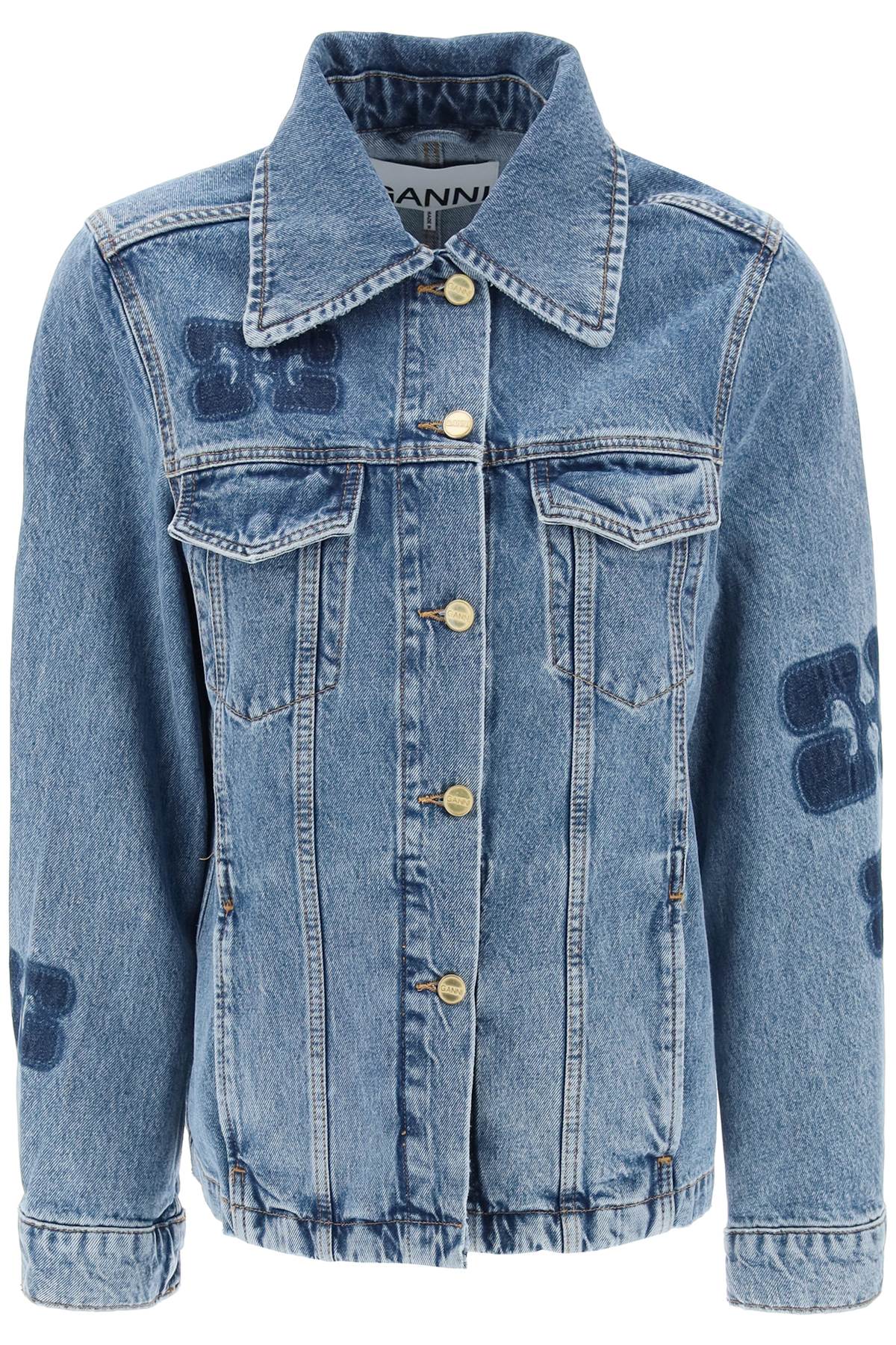 denim jacket with patch detail