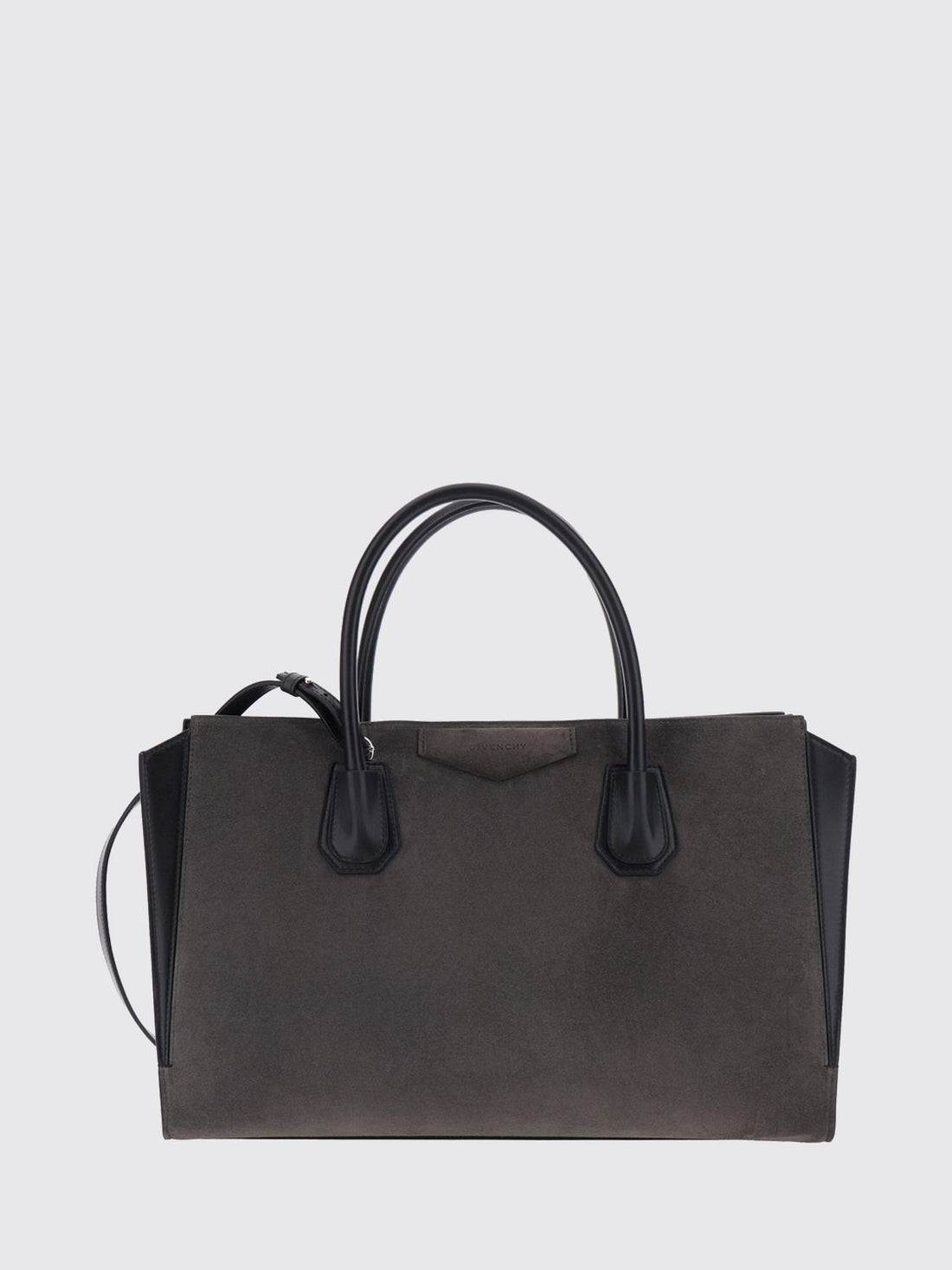 GIVENCHY OS medium antigona suede calfskin tote bag with shoulder strap