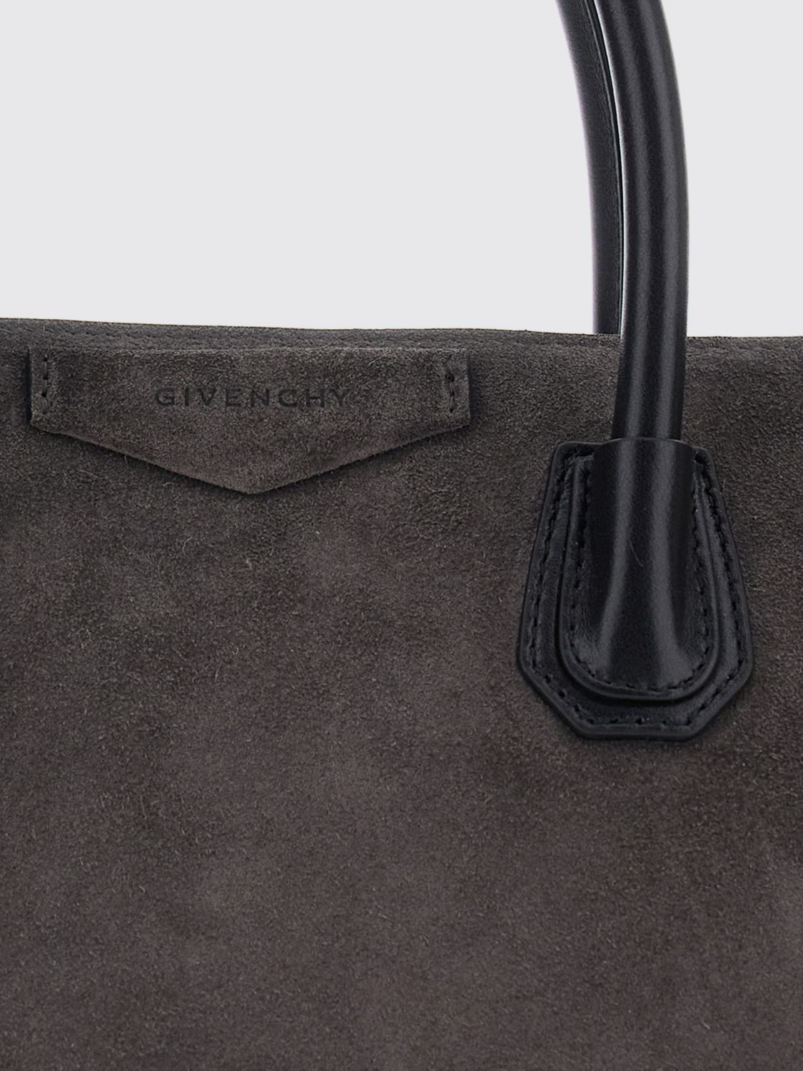 small antigona suede calfskin tote bag with shoulder strap