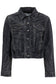 cut

short denim jacket with laser-cut