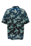 vintage-effect cotton blend shirt