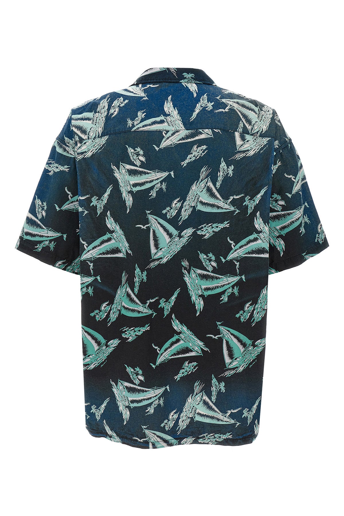 vintage-effect cotton blend shirt