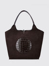 croc-effect eco alter mat handbag