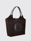 croc-effect eco alter mat handbag