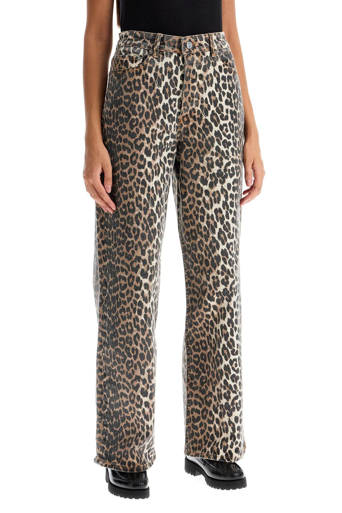 leopard print izey jeans