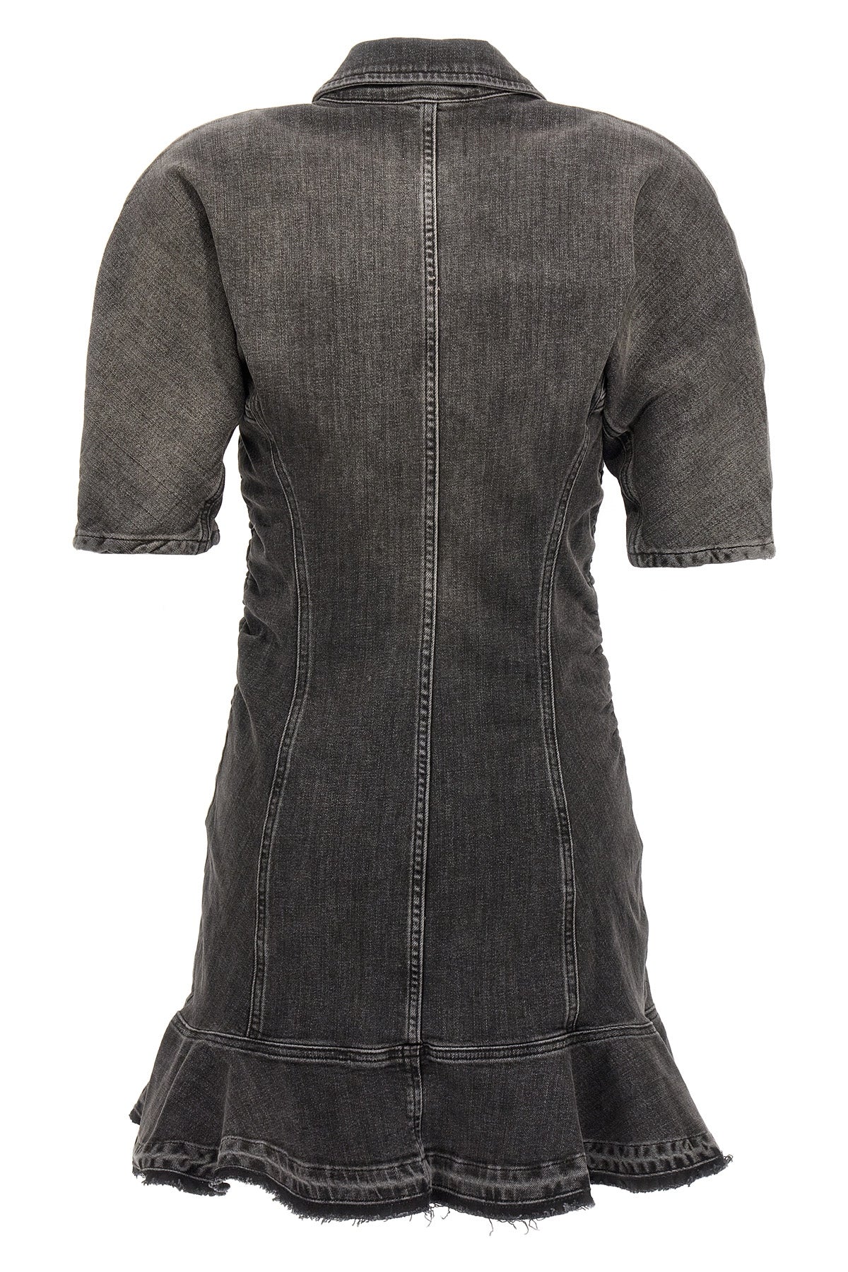tint edge dress in stretch cotton denim