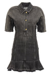 tint edge dress in stretch cotton denim