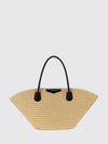 antigona sunset raffia shoulder bag with double handle