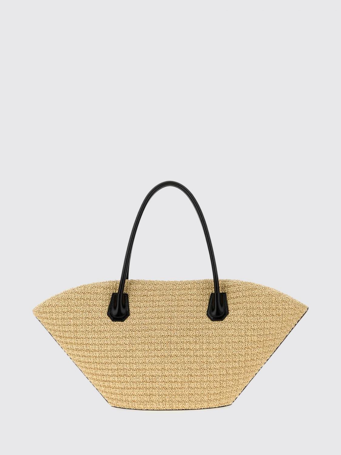 antigona sunset raffia shoulder bag with double handle