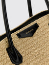 antigona sunset raffia shoulder bag with double handle