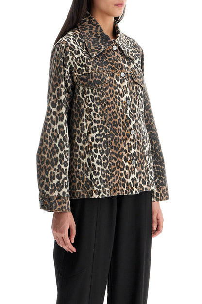 &quot;leopard print denim jacket&quot;