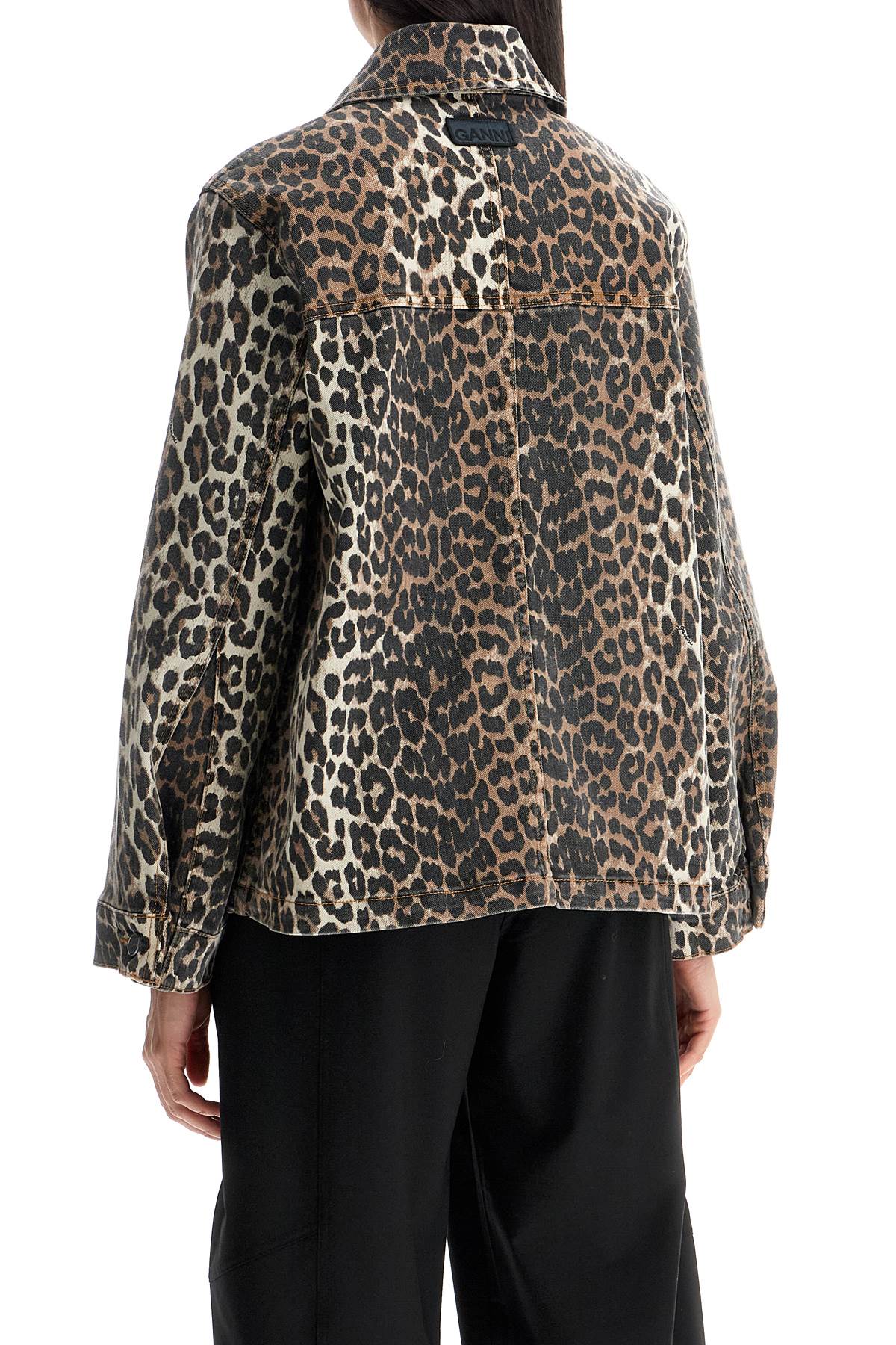 &quot;leopard print denim jacket&quot;