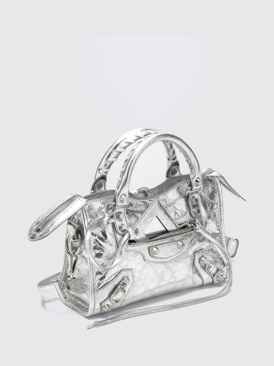mini le city studded arena lambskin handbag