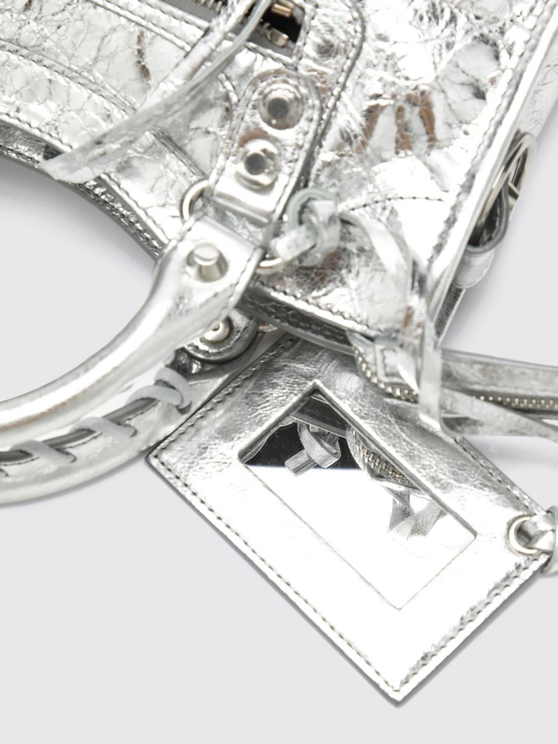 mini le city studded arena lambskin handbag