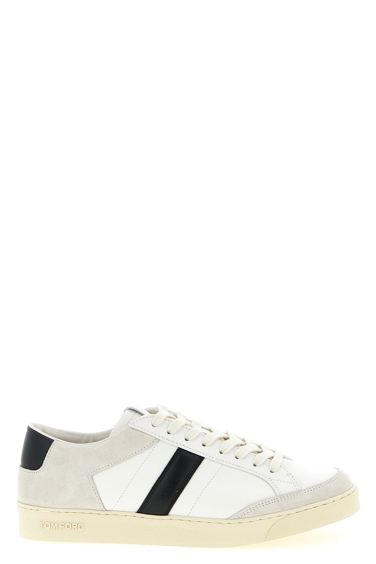 blake full-grain leather and suede sneakers