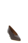 arc pumps in soft and shiny calf leather