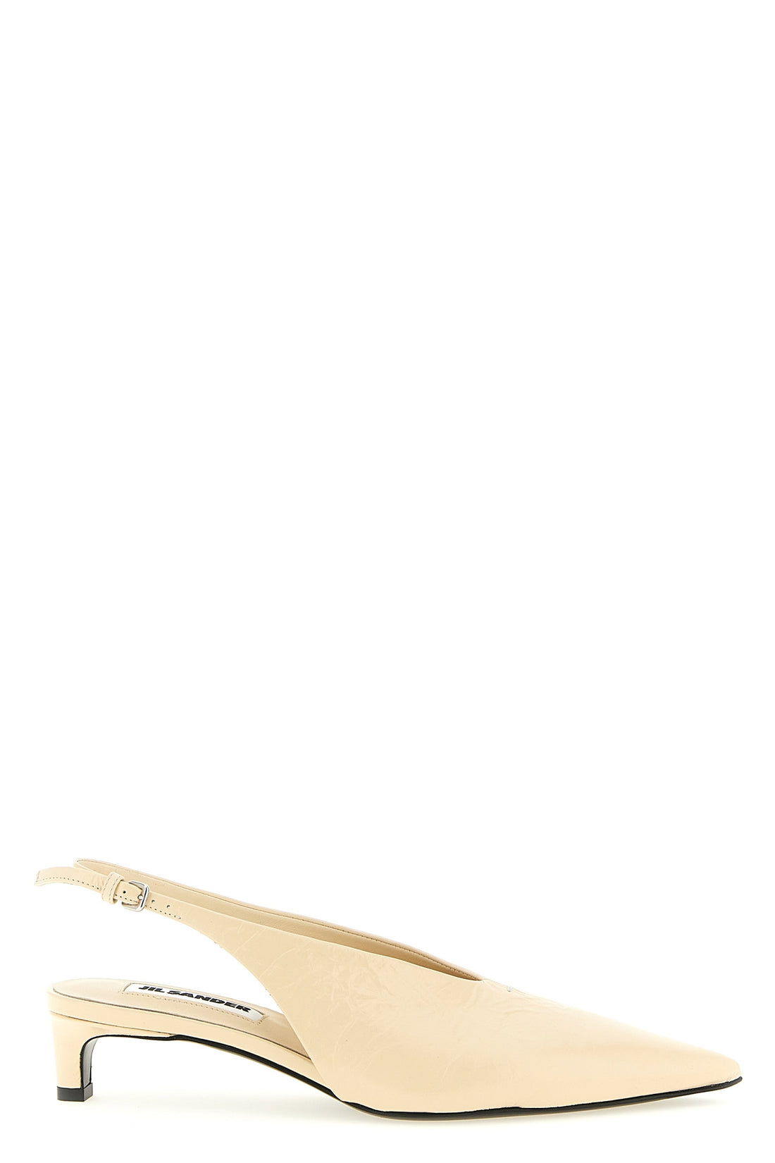 JIL SANDER 37 craquelé leather slingbacks