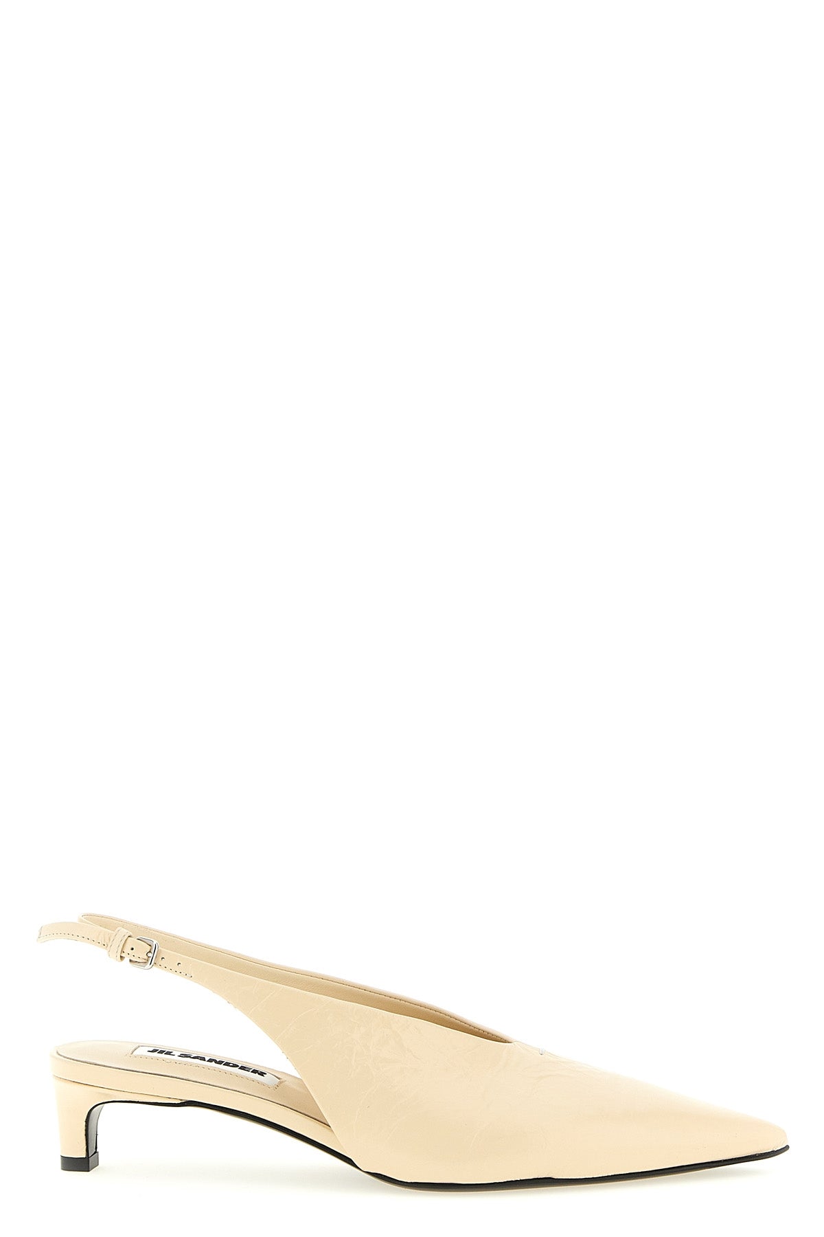craquelé leather slingbacks