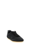 etage tone-on-tone satin and suede sneakers