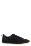 etage tone-on-tone satin and suede sneakers