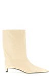 craquelé leather ankle boots