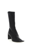 stretch nappa leather ankle boots