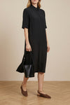 sling back pointed ballet flats in openwork suede