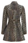 mini dress in leopard print cotton denim