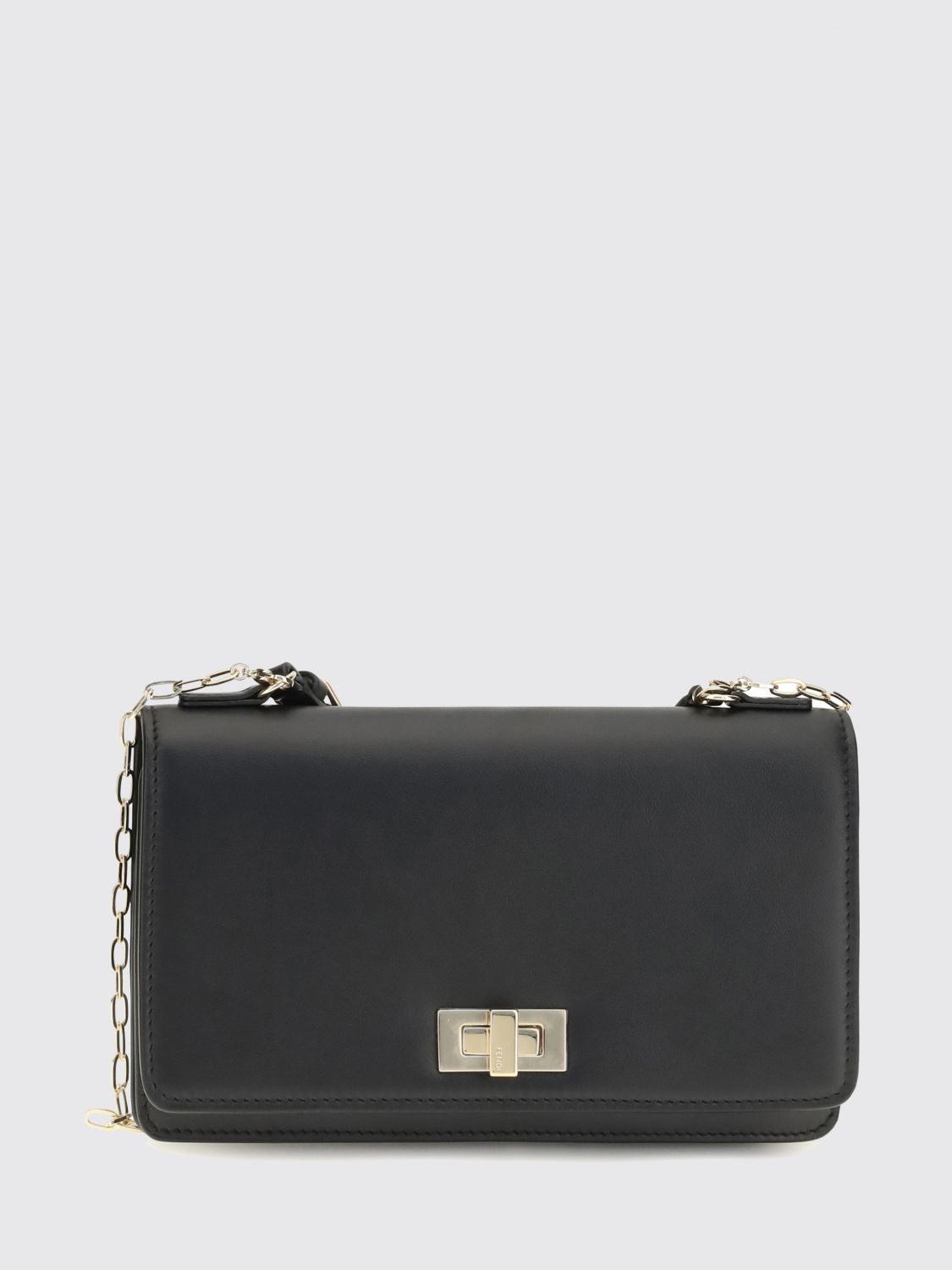 peekaboo wallet on chain in calfskin with ff monogram