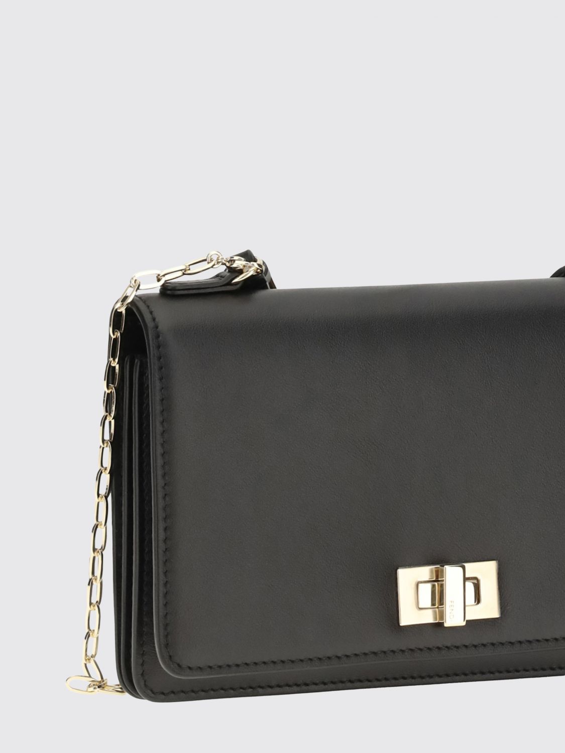 peekaboo wallet on chain in calfskin with ff monogram