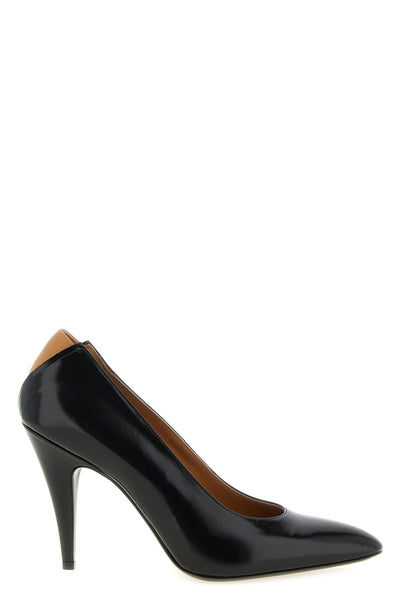 jil sander alma pumps feature a tapered silhouette defined by a pronounced toe