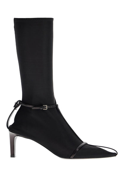 leather ankle boots with buckle straps