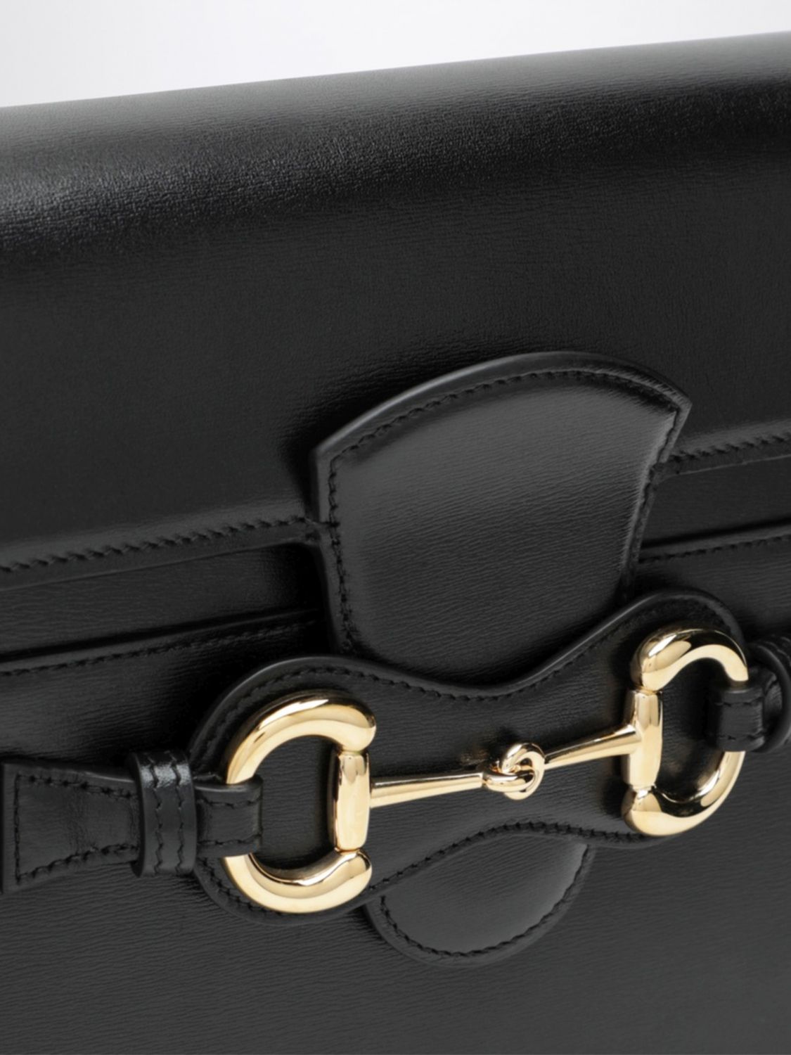 horsebit duomo calfskin leather shoulder bag with horsebit detail