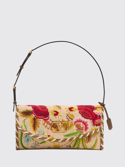 devain floral embroidered silk mini bag with vlogo