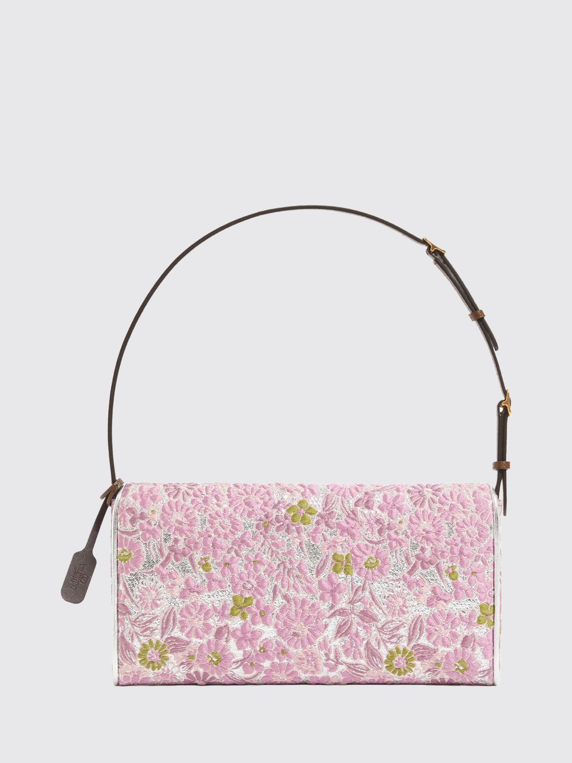 devain floral embroidery vlogo mini shoulder bag