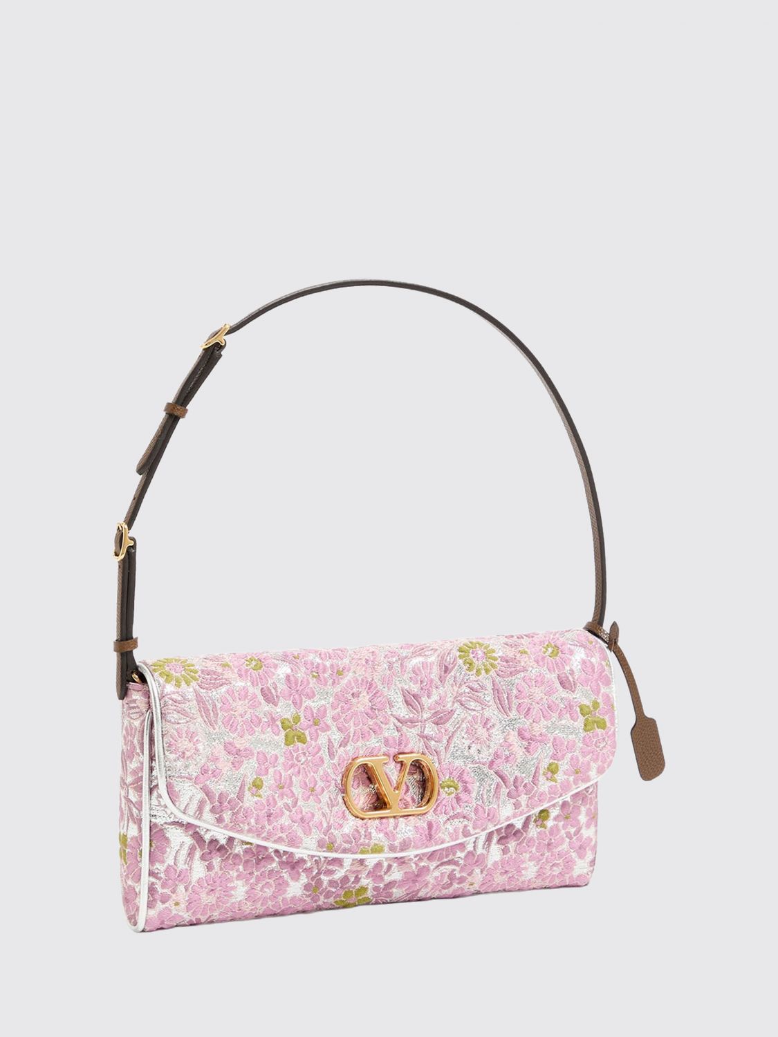 devain floral embroidery vlogo mini shoulder bag