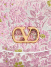 devain floral embroidery vlogo mini shoulder bag