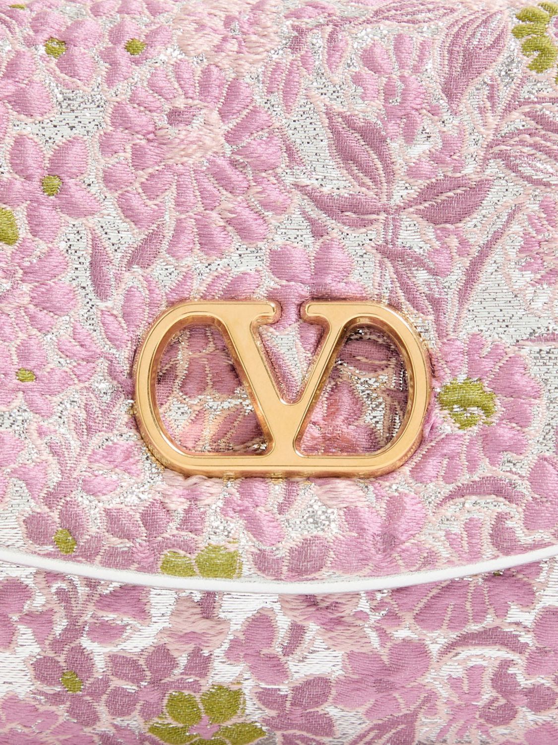 devain floral embroidery vlogo mini shoulder bag