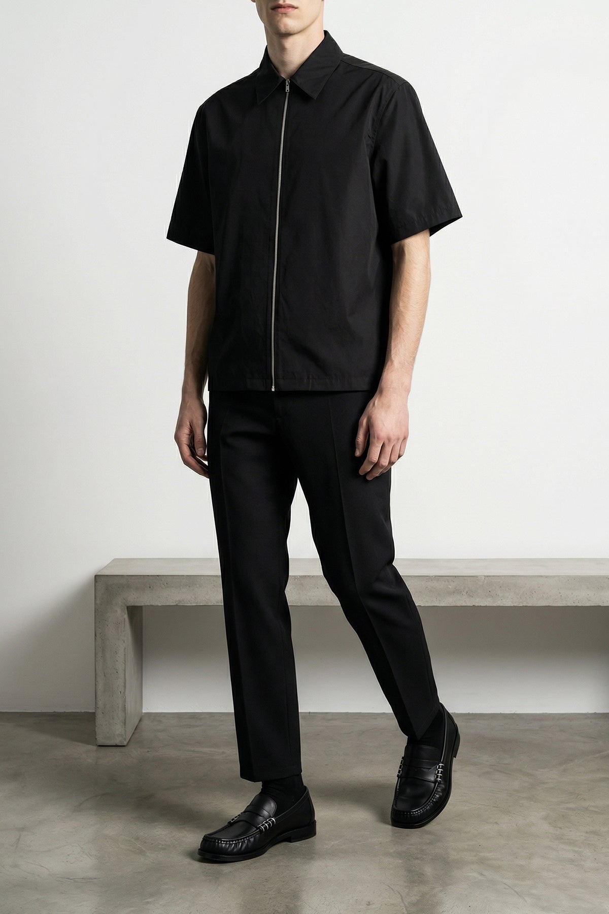 technical gabardine trousers