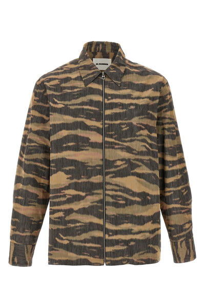 106 shirt in technical silk chiné