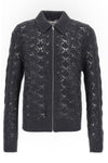 cardigan in virgin wool perforated effect i do not see