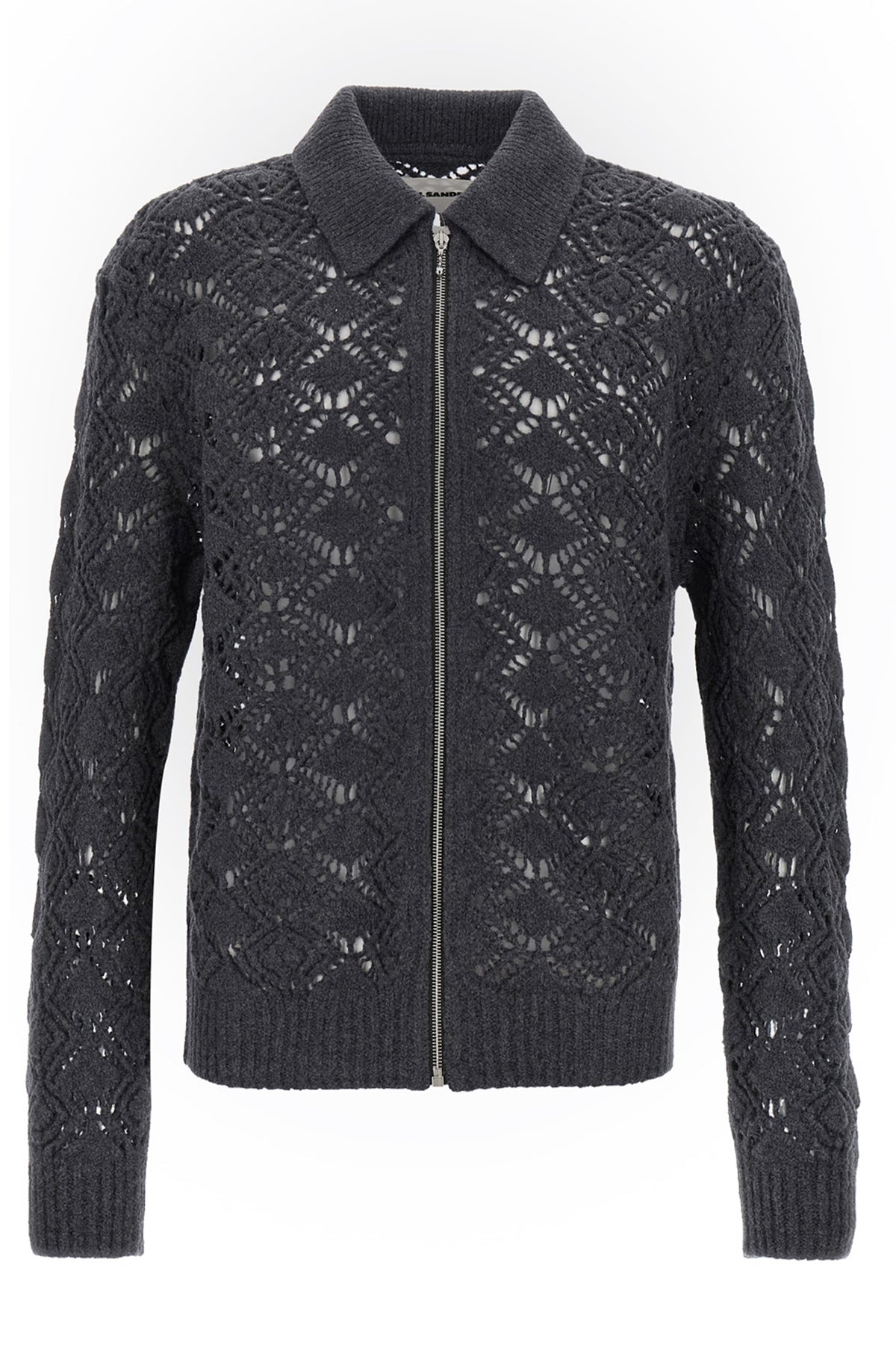 cardigan in virgin wool perforated effect i do not see