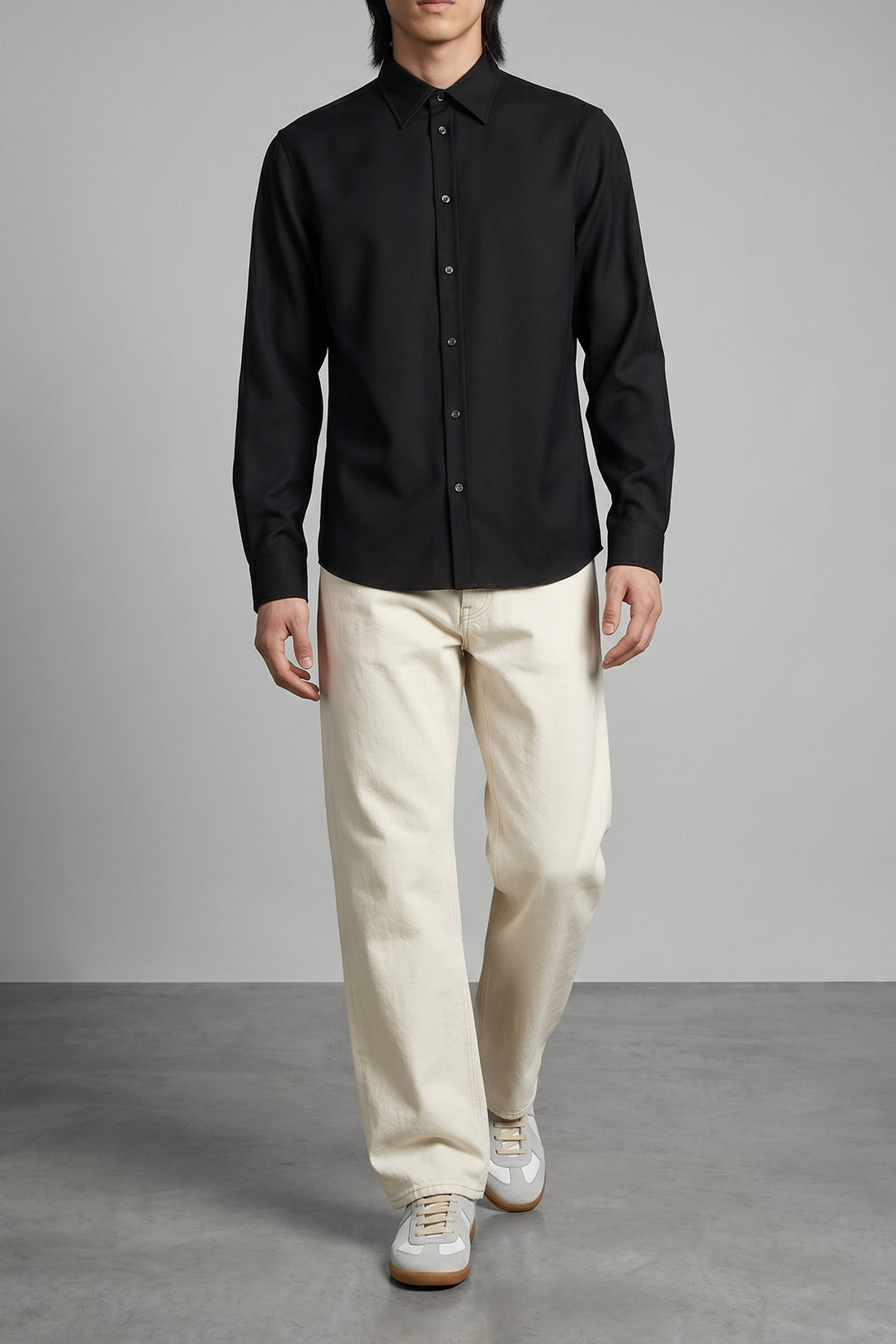 JIL SANDER 40 cm 240 mohair wool canvas shirt