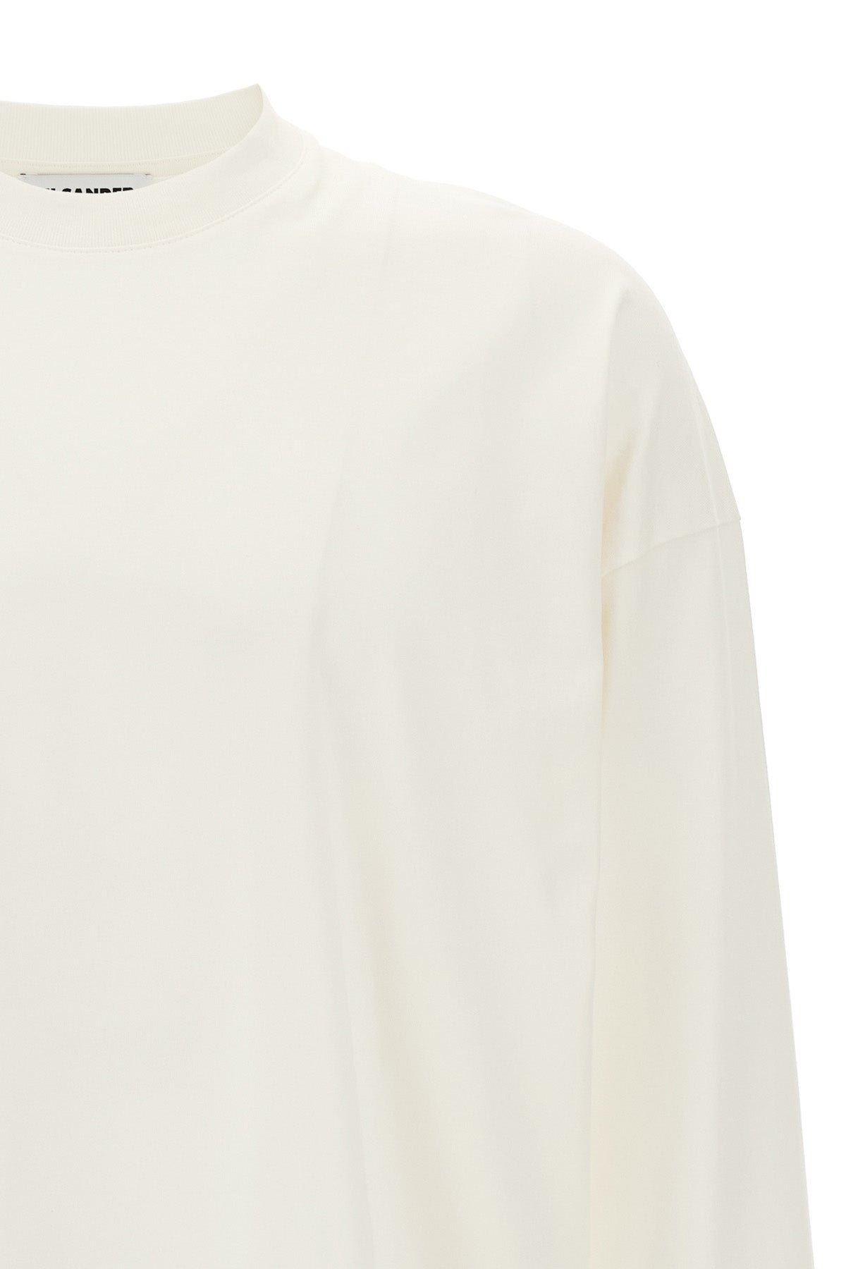 the jil sander long-sleeved t-shirt features an essential construction in compac