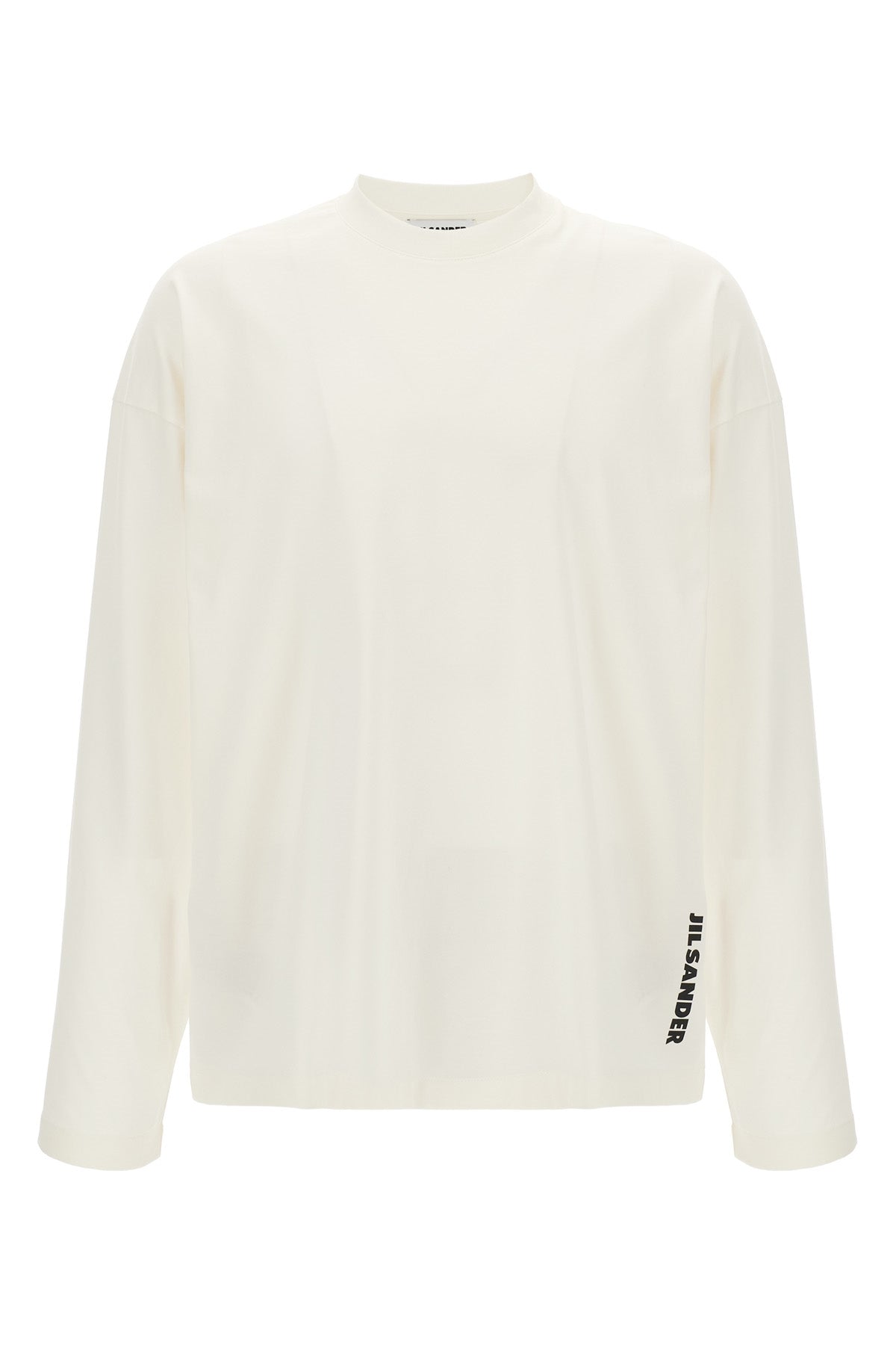 the jil sander long-sleeved t-shirt features an essential construction in compac
